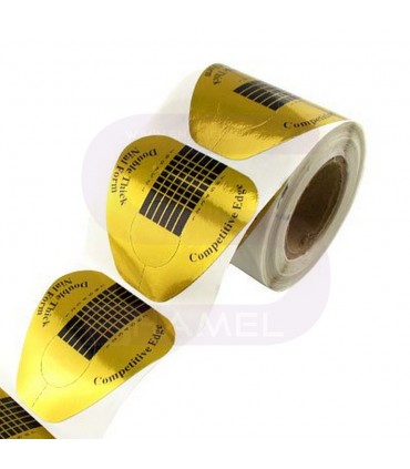 Nail form/Cartine per ricostruzione unghie dorate 500pz