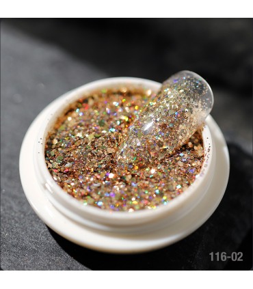 Coriandoli glitter nail art 1