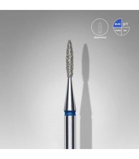 Punta diamantata Fiamma, blu, diametro 1.6 mm - lunghezza punta 8 mm