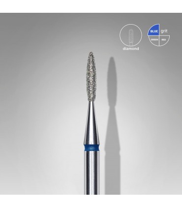 Punta diamantata Fiamma, blu, diametro 1.6 mm - lunghezza punta 8 mm