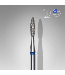 Punta diamantata Fiamma, blu, diametro 2.1 mm - lunghezza punta 8 mm
