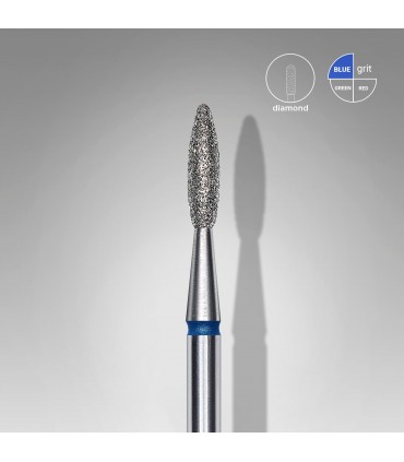Punta diamantata Fiamma, blu, diametro 2.1 mm - lunghezza punta 8 mm
