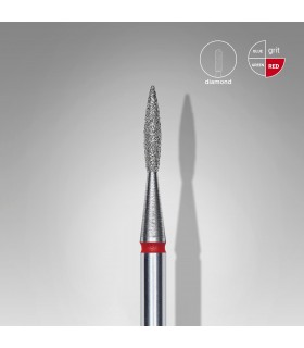 Punta diamantata Fiamma Appuntita, rosso, diametro 1.6 mm - lunghezza punta 8 mm