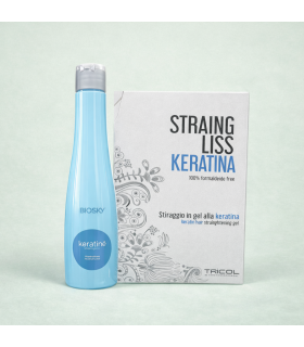 Kit Stiraggio alla Cheratina + Shampoo — Sistema Lisciante Anticrespo