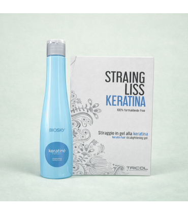 Kit Stiraggio alla Cheratina + Shampoo — Sistema Lisciante Anticrespo
