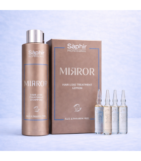Kit Mirror Anticaduta Saphir Professional – Shampoo + Lozione Rinforzante